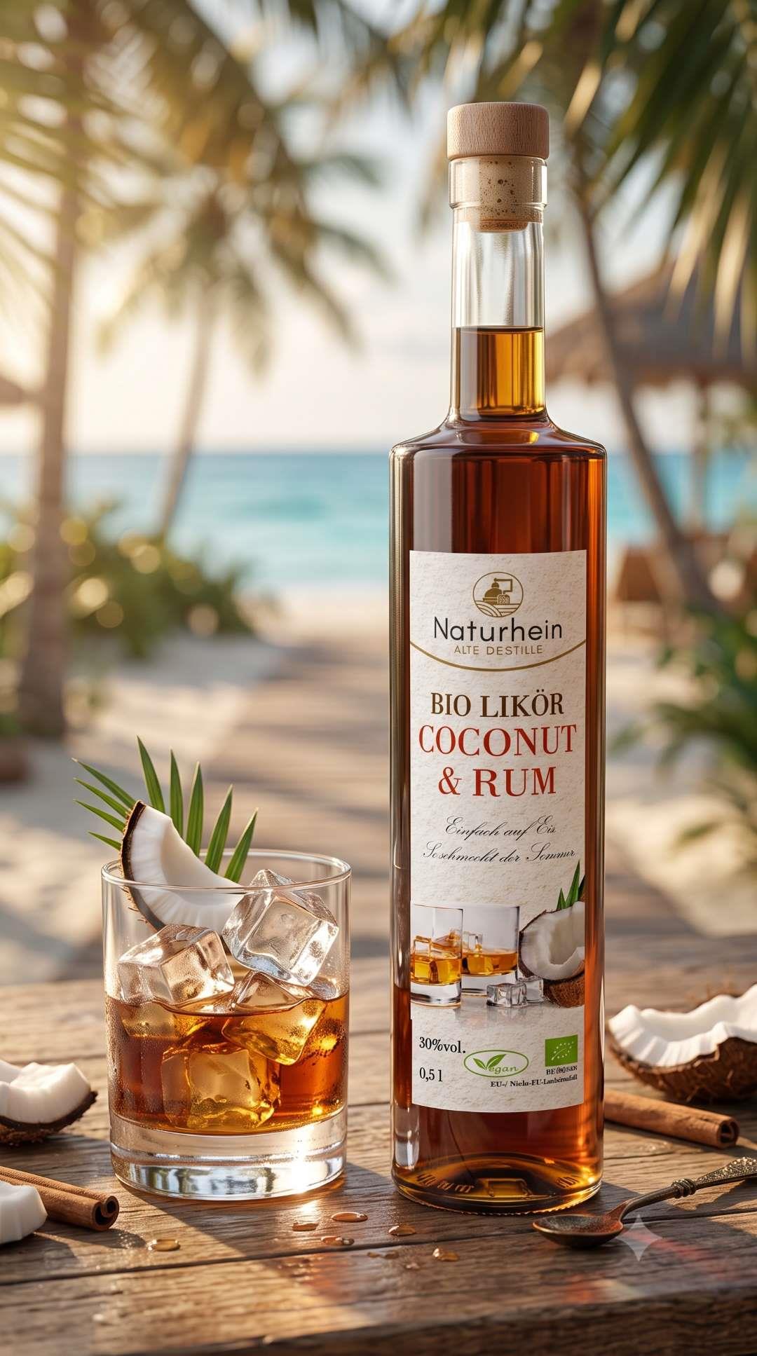 Bio Rum Kokos Likör cremig aromatisch tropisch