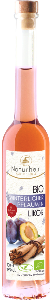 Bio Pflaume Zimt Likoer, mit 20% Bio Pflaumensaft