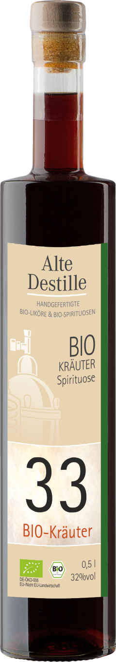 33 Bio Kraeuter 0.5 l, 32vol%