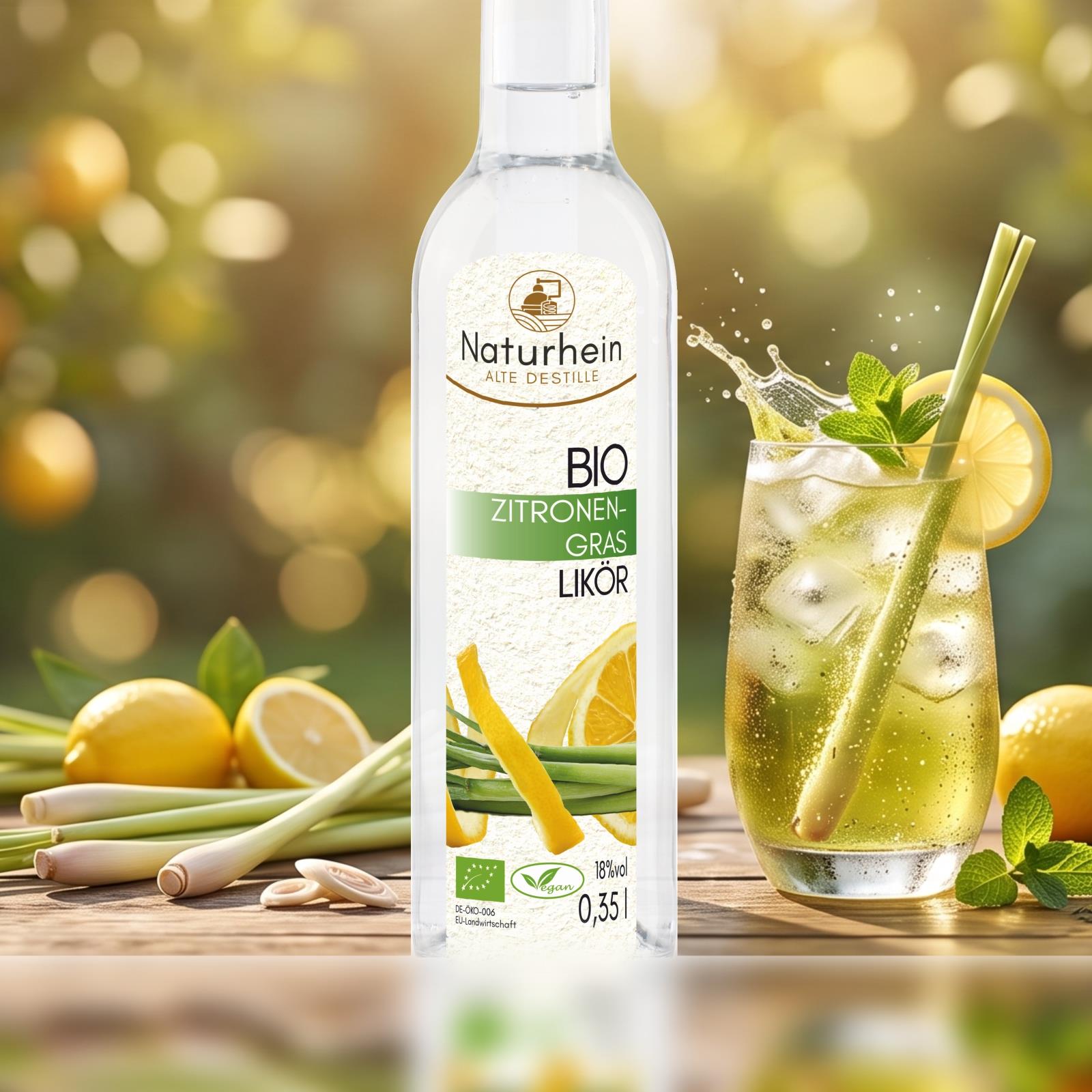 Bio Spritz-Set 4 Sorten Likör – Aperitivo, Limoncello, Zitronengras & Grapefruit | Sommer Tasting Set