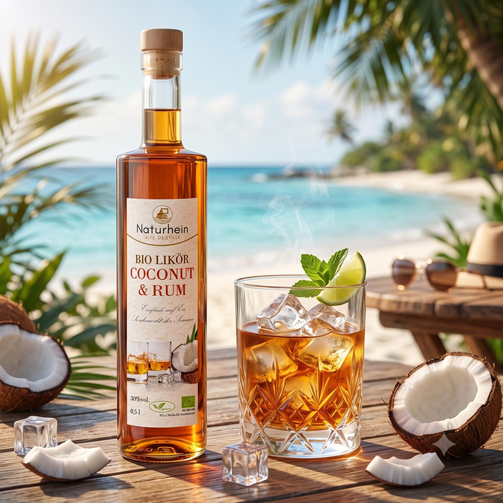 Bio Rum Kokos Likör cremig aromatisch tropisch
